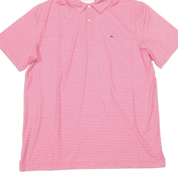 Vineyard Vines Performance Men's Sunset Pink Micro Golf Cart Polo XL - Picture 1 of 2